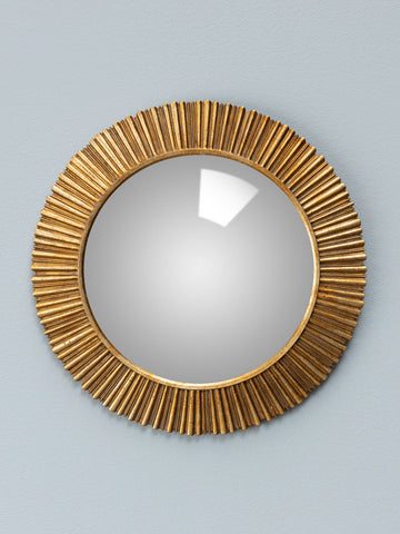Grand miroir convexe doré