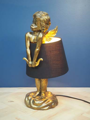Lampe Cupidon avec abat-jour